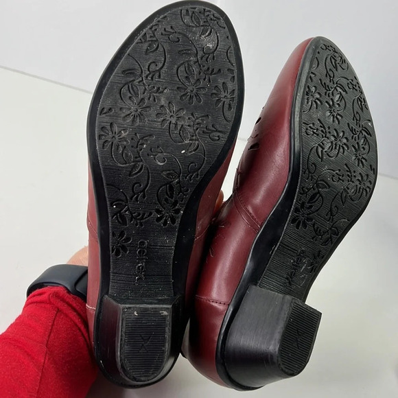 Aetrex Essence  Red Leather Heeled Mary Janes - Picture 8 of 10